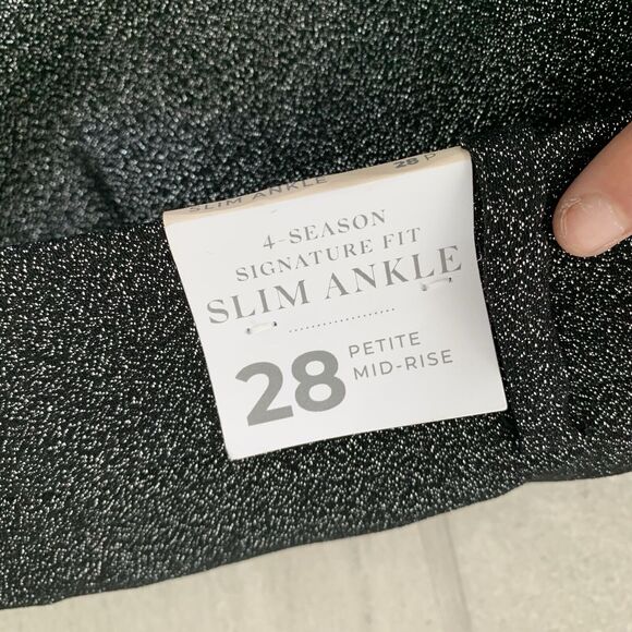 Lane Bryant Signature Fit Slim Ankle Shimmery Gray 28P Petites Pants NWT - Picture 3 of 6